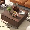 Lift Top Mid Century Modern Square ,Walnut Wood ,Multi-Functional Coffee Table with Storage for Living Room 3