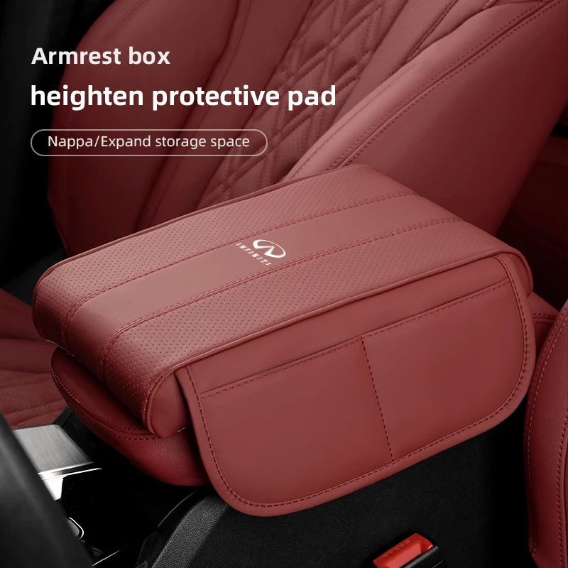Кожаный Автомобильный подлокотник, защитная подушка, сумка для хранения для Infiniti G35 Q50L FX50 QX80 ESQ FX35 Q60 EX G37 Q50 EX25 JX35 EX37