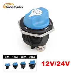 50 100 200 300A Car Battery Race Rally Switch 12V Battery Disconnector Isolator Cut Off Switch Kit For RV Motorcycle Truck Boat