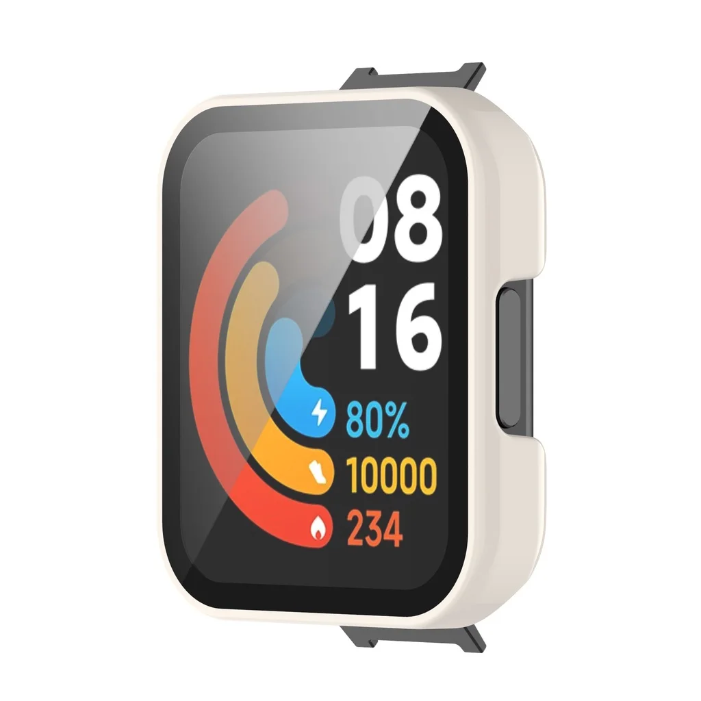 Hard PC Case Tempered Glass Screen Protector Protective Cover for Redmi watch 2 lite / Mi Watch Lite 1 2