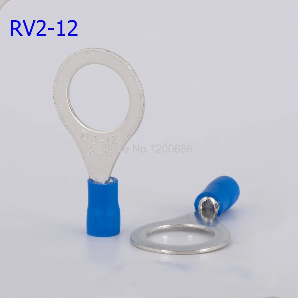 

RV2-12 round O-type pre-insulated terminals Cold-pressing terminals RV2-12 nose ear 12MM screws