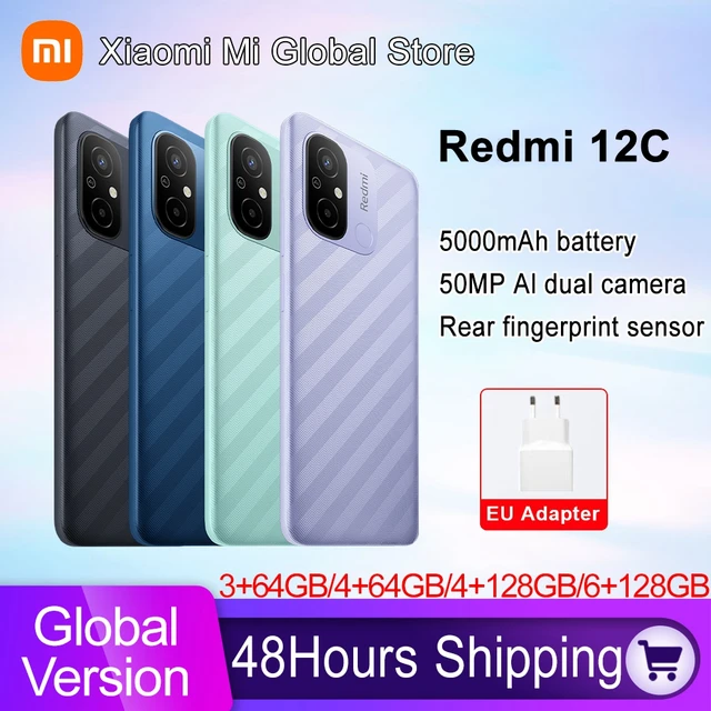 Xiaomi-Smartphone Redmi 12C versión Global, 64GB/128GB, Helio G85, ocho  núcleos, cámara ia de 50MP, pantalla DotDrop de 6,71 pulgadas, batería de  5000mAh - AliExpress