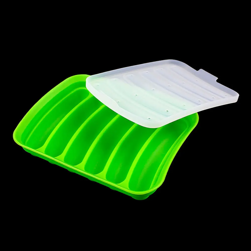 DIY Silicone Sausage Mold with Lid for Baby Food and Hot Dog Making