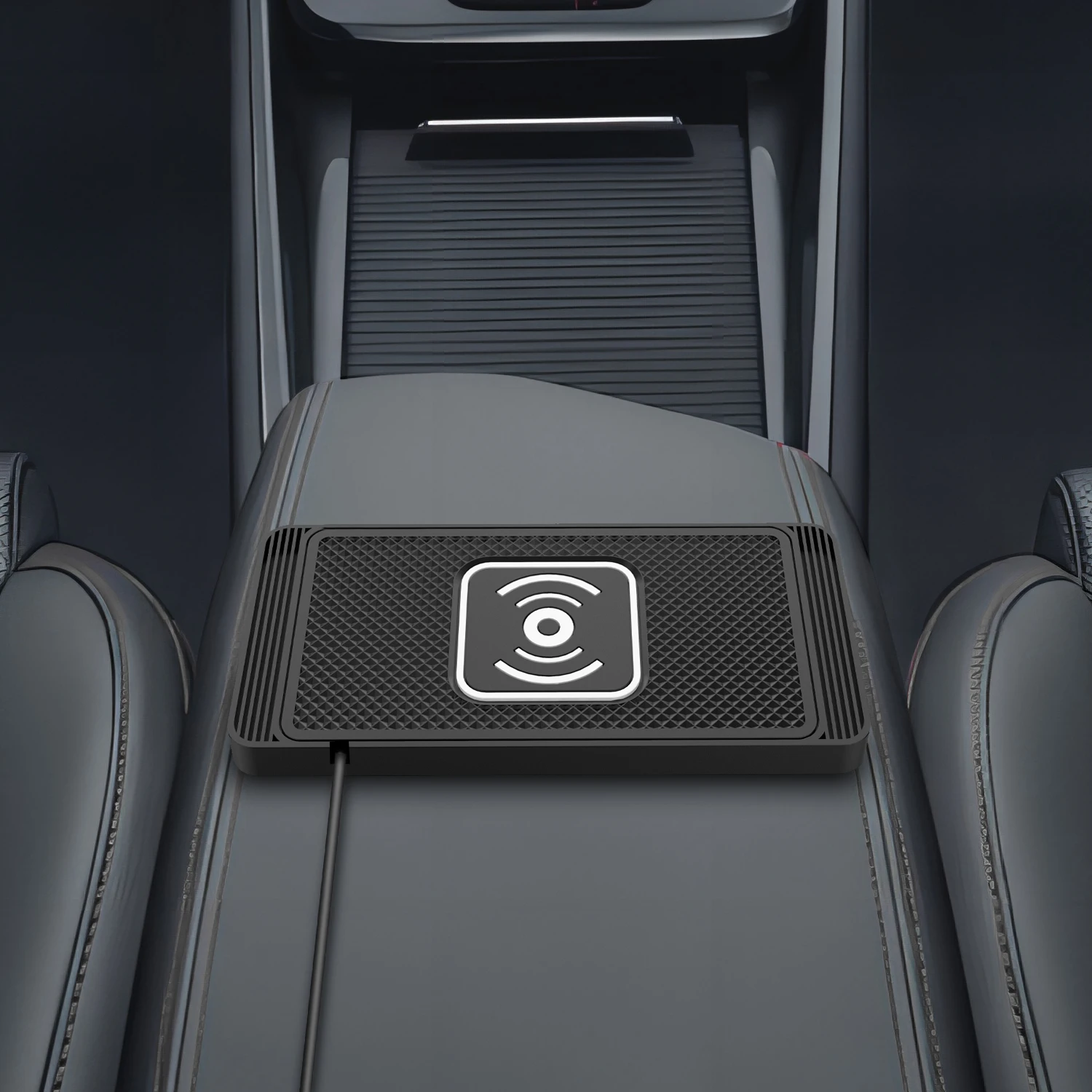 Universal Fast Charging Wireless Car Charger with Silicone Pad Stand