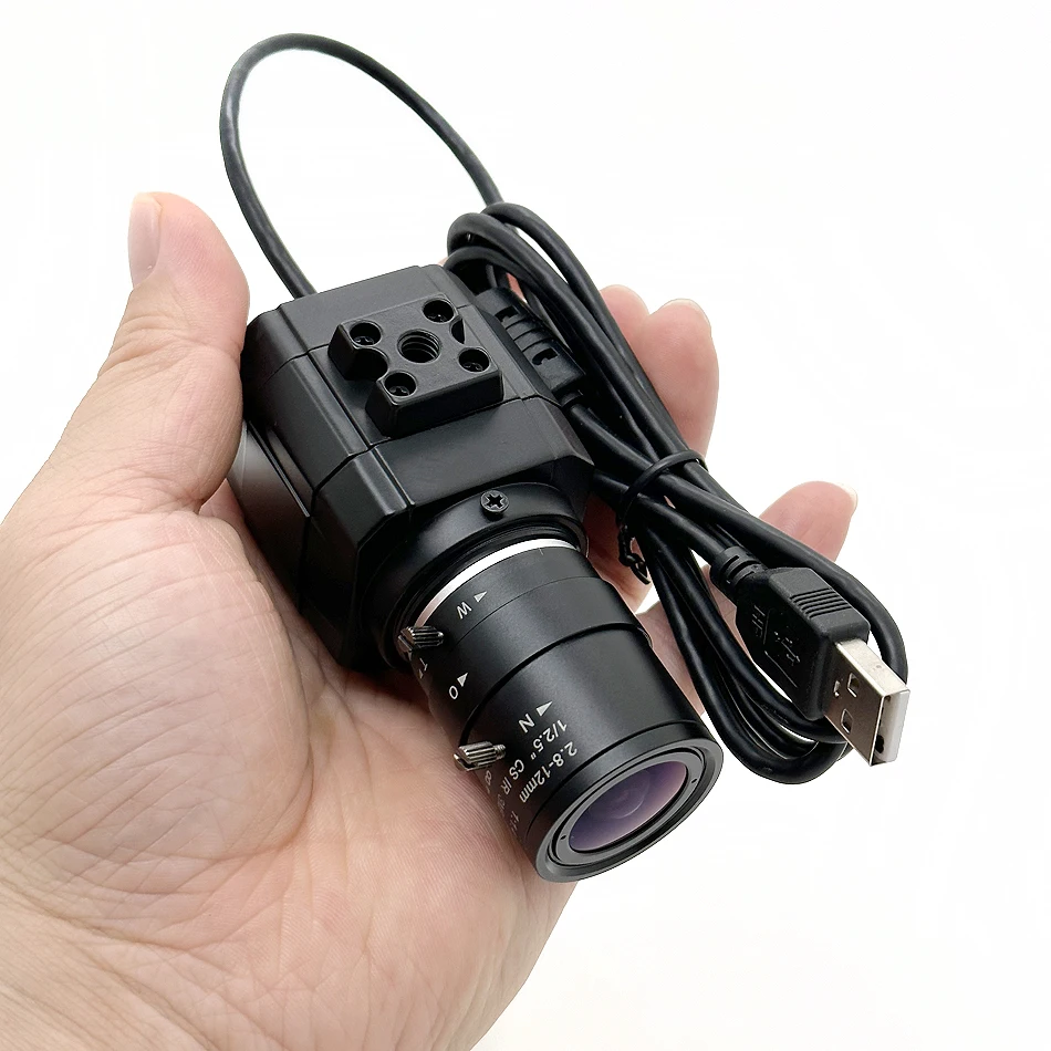 HD 4K  2K USB Metal Box PC Webcam 8MP 4MP With 6mm and 2.8-12mm 5-50mm Varifocal Lens USB Camera For Live Streaming Teaching 3