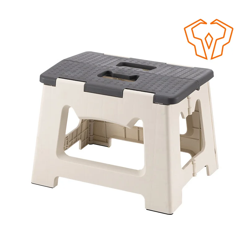 Folding Stools Thickened Plastic Portable Handheld Adult Low Stool Kitchen Bathroom Camping Travel Small Stool