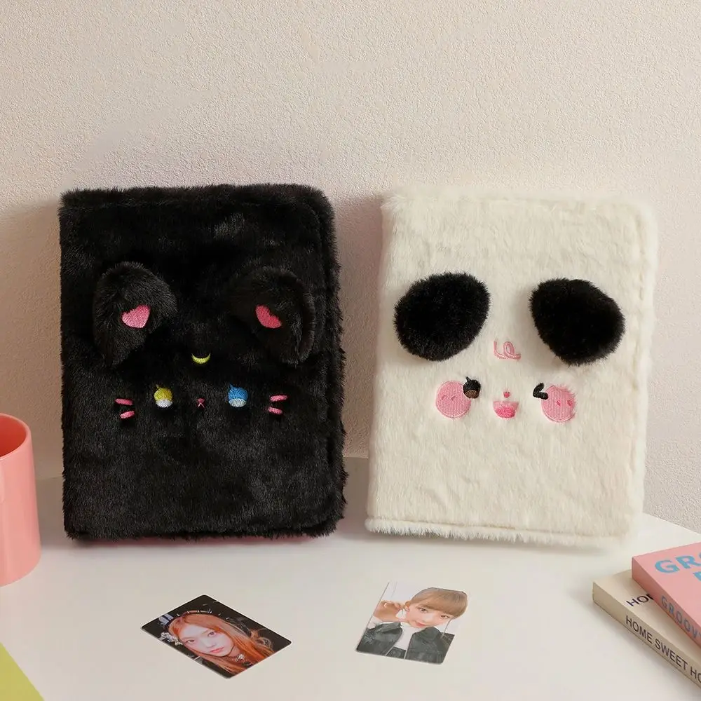 거치대 고양이 곰 사진 앨범 커버, 내부 페이지 리필 카드 앨범, 컬렉션 북 커버, 6 홀 루즈 리프