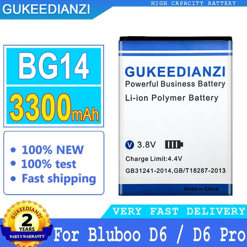 

Replacement BG14 3300mAh Mobile Phone Battery For Bluboo D6Pro D6 Pro Smartphon Batteries
