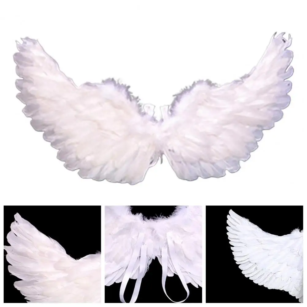 Engelsflügel, bunte Federflügel für Fotografie, Requisiten, Cosplay, elastische Riemen, Kinder, Erwachsene, Hochzeit, Halloween, Weihnachten, Geburtstag – Detail 2