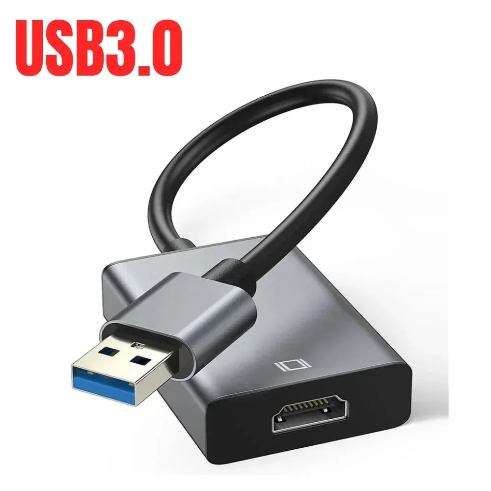 High-Resolution USB to HDMI Adapter with Audio and Video Support