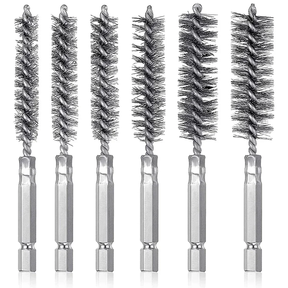 Cleaning Brush Wire Tube Machinery Cleaning Brush Paint Remover Rust Cleaner Metal Handle Chimney Washing Polishing Tools 8/10/12/15/17/19mm