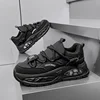Chunky Sneaker Men Designer Sport Shoes Fashion Casual Microfiber Leather Fabric Breathable Height Increased Flat Platform Shoes 2