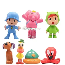 7 - Piece Pocoyo Animal Toy Set - Bird, Duck, Elephant Ornaments & Cute PVC Figures (7pcs)