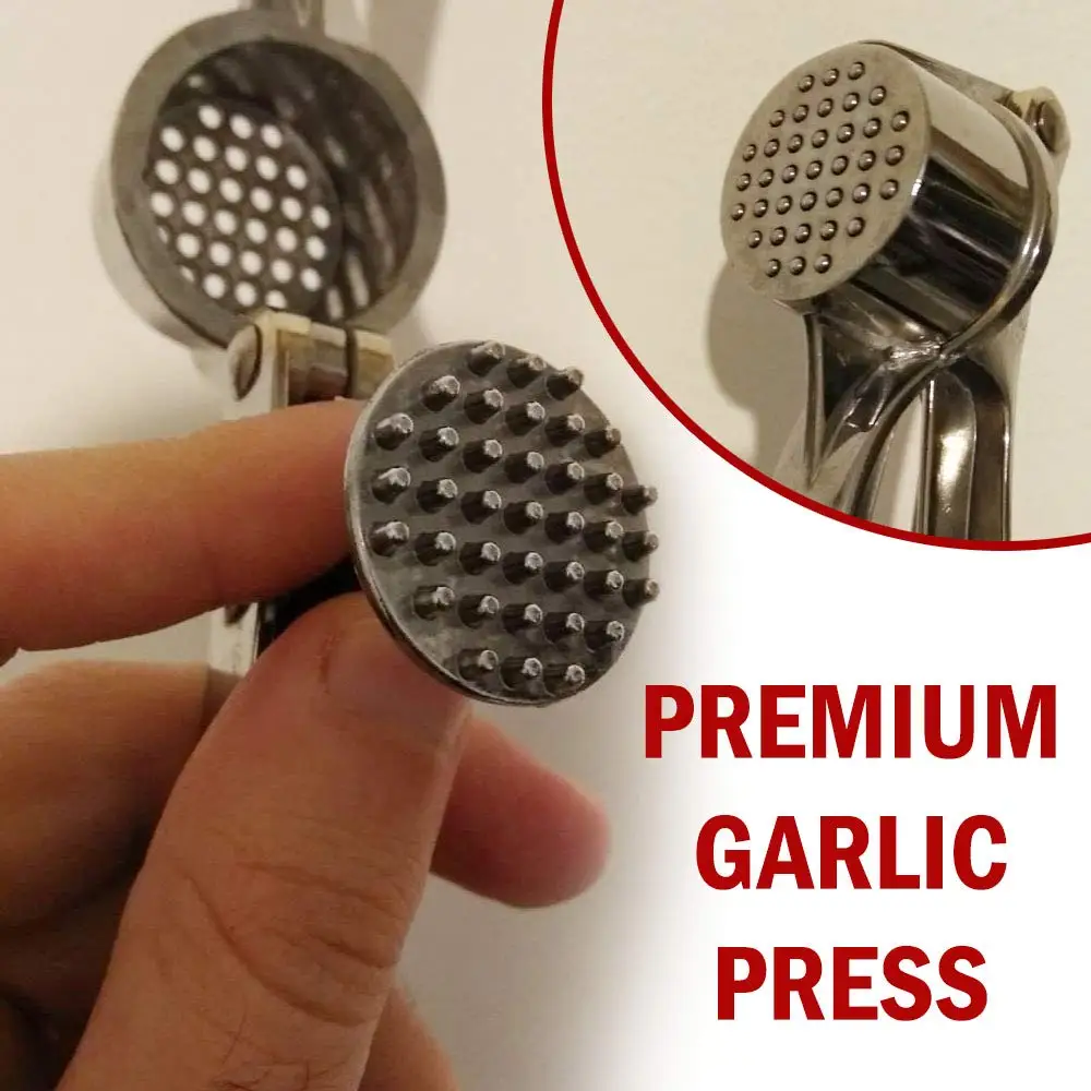 Garlic Press, Stainless Steel Premium Garlic Presser, Sturdy Garlic Crusher  Heavy Duty Garlic Mincer, Kitchen Cooking Gadget To Press Clove And Smash