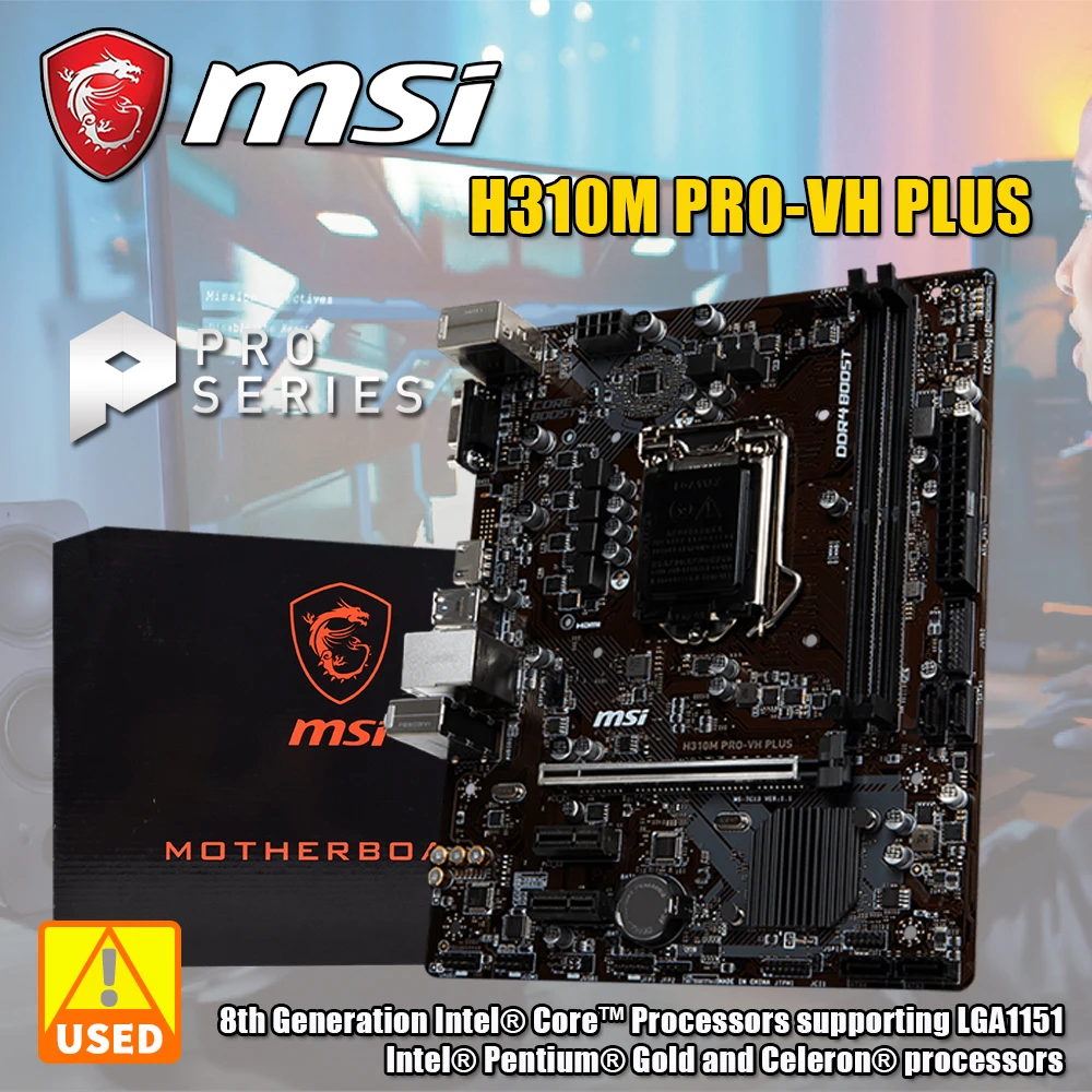 MSIH310MPROVHPLUSMotherboardIntelH310ChipsetLGA1151slotsupportsEighthGeneration
