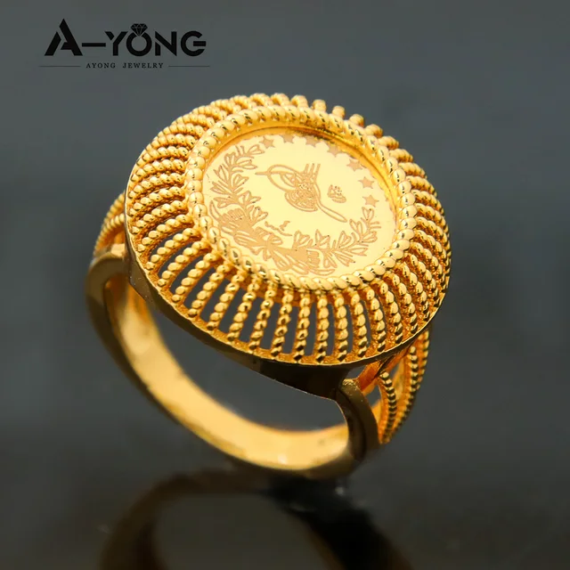 U.S. $5 Liberty Head Gold Coin in Man's Designer 14kt gold Ring