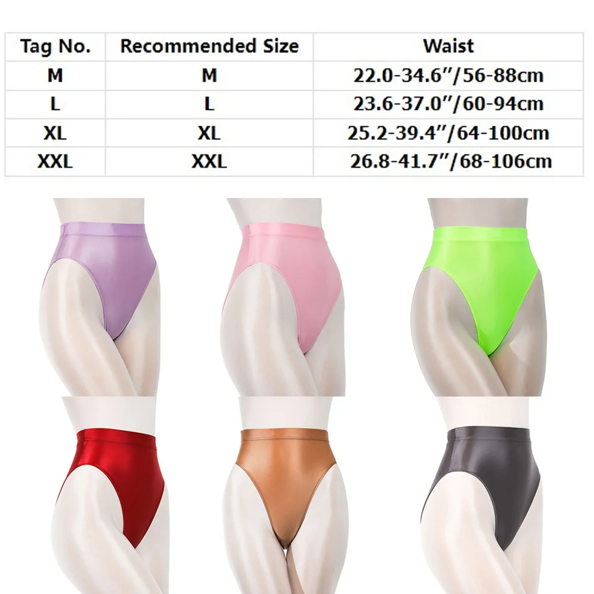 Women Fitness Shorts Glossy Shorts Boxer Briefs Panties Oil Shiny Satin for Fitness Workout Yoga