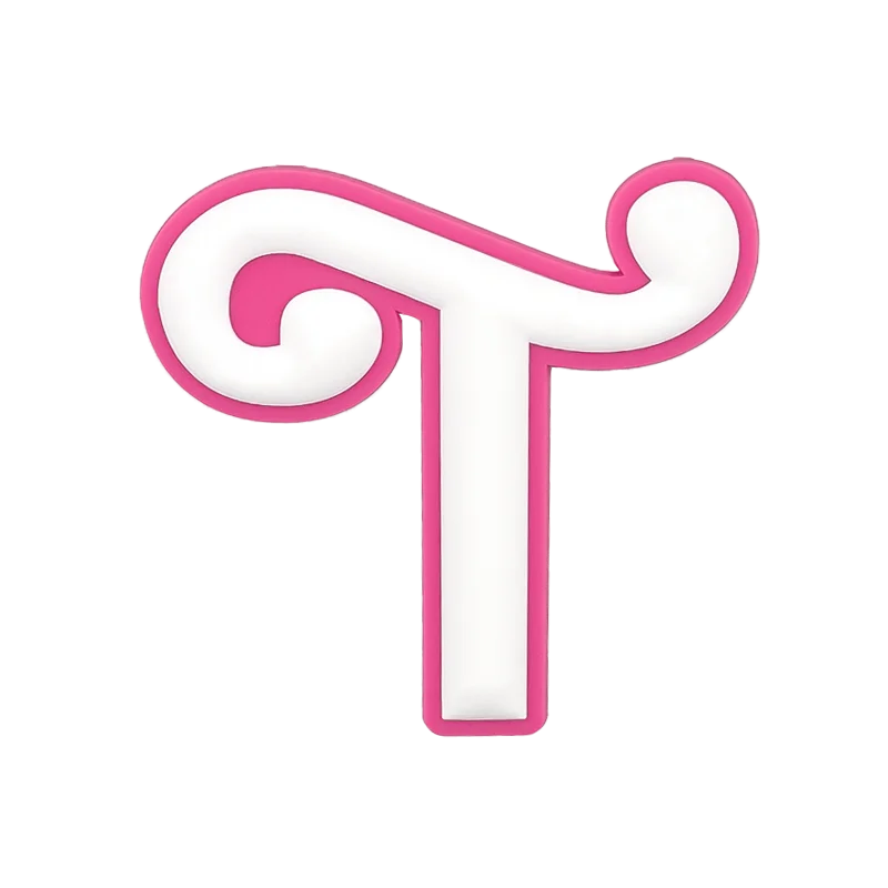 1pcs Pink White Roman Alphabet Charms For Beach Bag Accessories Latin Alphabet Beach Tote Bag Accessories