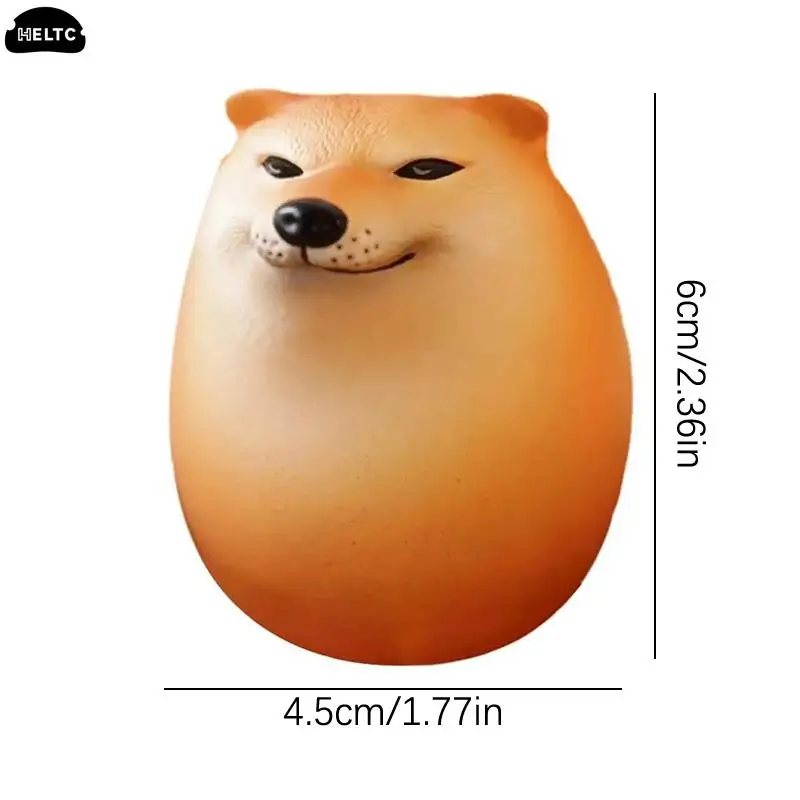 1PCS Creative Shiba Inu Egg Shape PVC Desk Decor Dog & Egg Union Ornament Crafts Dog Statue Ornament Miniature Figurines
