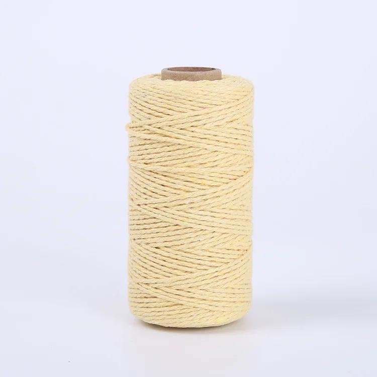 100M/Roll 2mm Cotton Rope Colorful Twine Macrame Cord Rope String Thread DIY Crafts Braided Twisted Cotton Home Textile Decor 