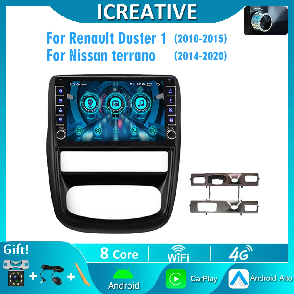 

Android 10 For Renault Duster 1 2010 - 2015 For Nissan Terrano 2014 - 2020 Multimedia Player Car Radio GPS Carplay Navigation