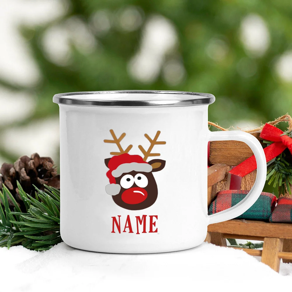 Tazza personalizzata per bambini con nome e motivo divertente orso tazza smaltata regali individuali idea regalo per bambini bambino ragazza compleanno tazza di metallo smalto