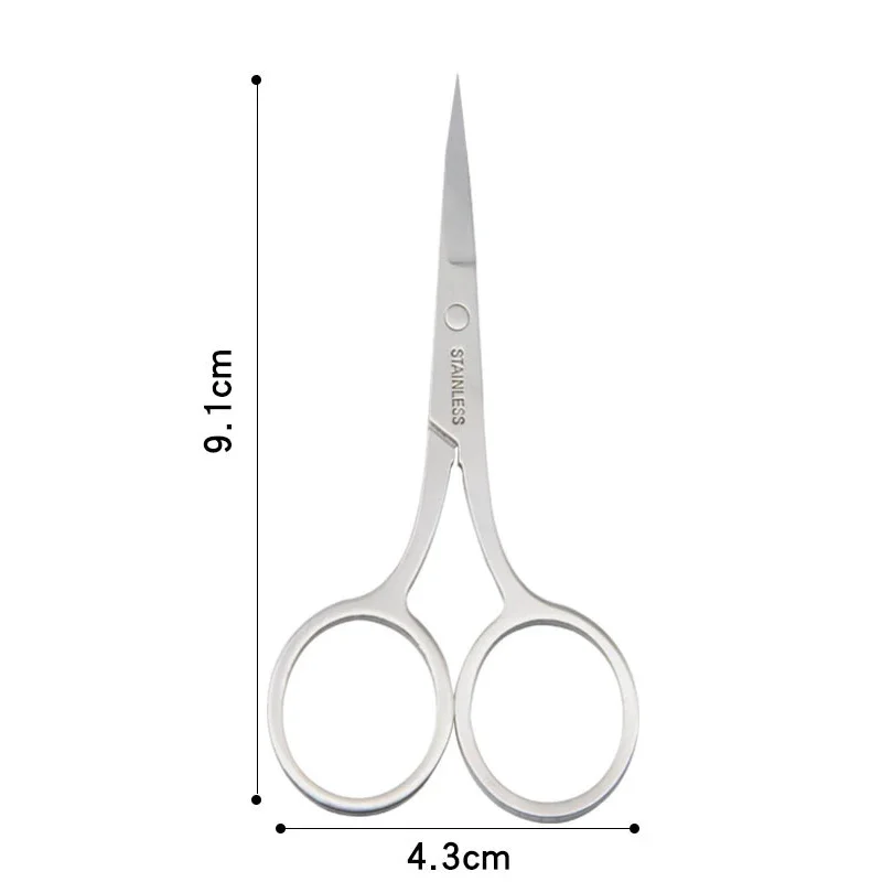1PC Nail Cuticle Tool Accessories Scissors Nails Art Scissor Makeup Eyebrow Eyelash Trimmer Facial Hair Remover Manicure Scissor 2