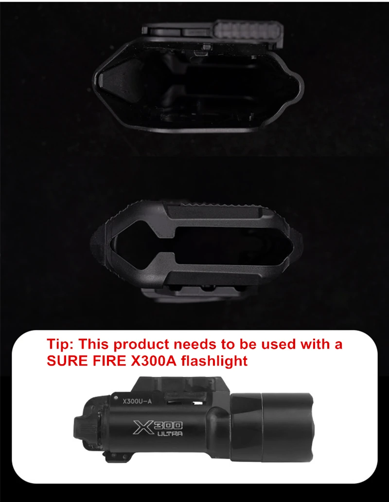 Universal Pistole Holster X300U Taschenlampe Pistole Holster, Jagd Schießen für Glock 17 19 Sig Sauer mit Drop Leg Plattform QLS – Detail 12