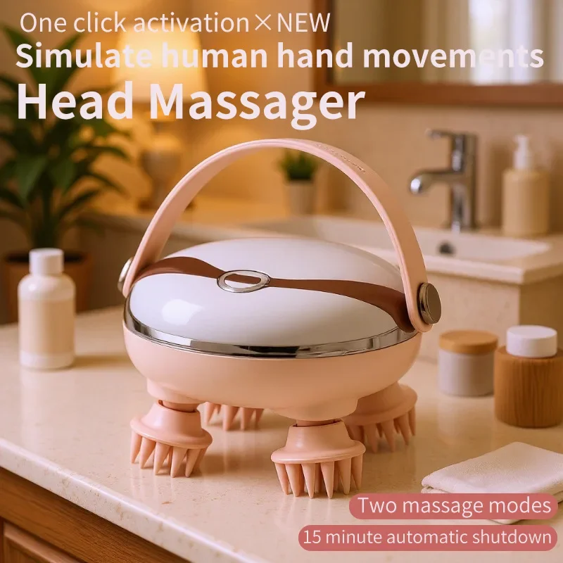 Portable Multifunctional Head Massager for Relaxation