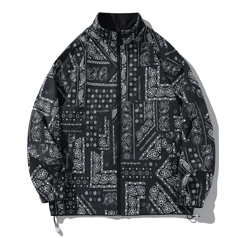 

Jacket Men's spring and fall Harbor style Korean version of fashionable baseball jacket thin hooded jacket