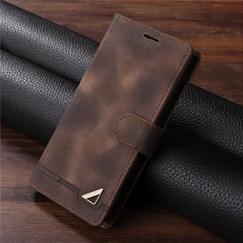 Luxury Leather Wallet Phone Case with Card Slots - Elegant Flip Cover Etui