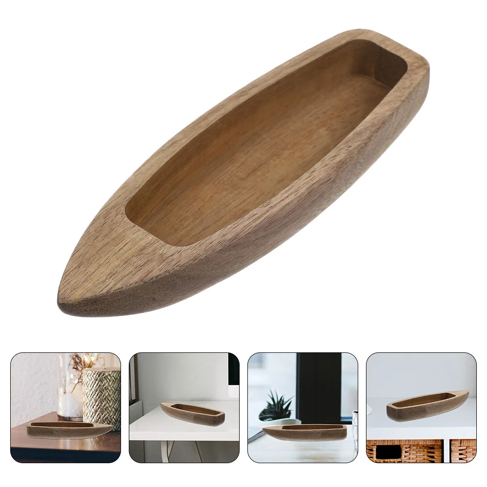 

2 Pcs Wooden Boat Office Decor Ornament Sculptures Desktop Sailing Model Nautical Tabletop Crafts Decoration