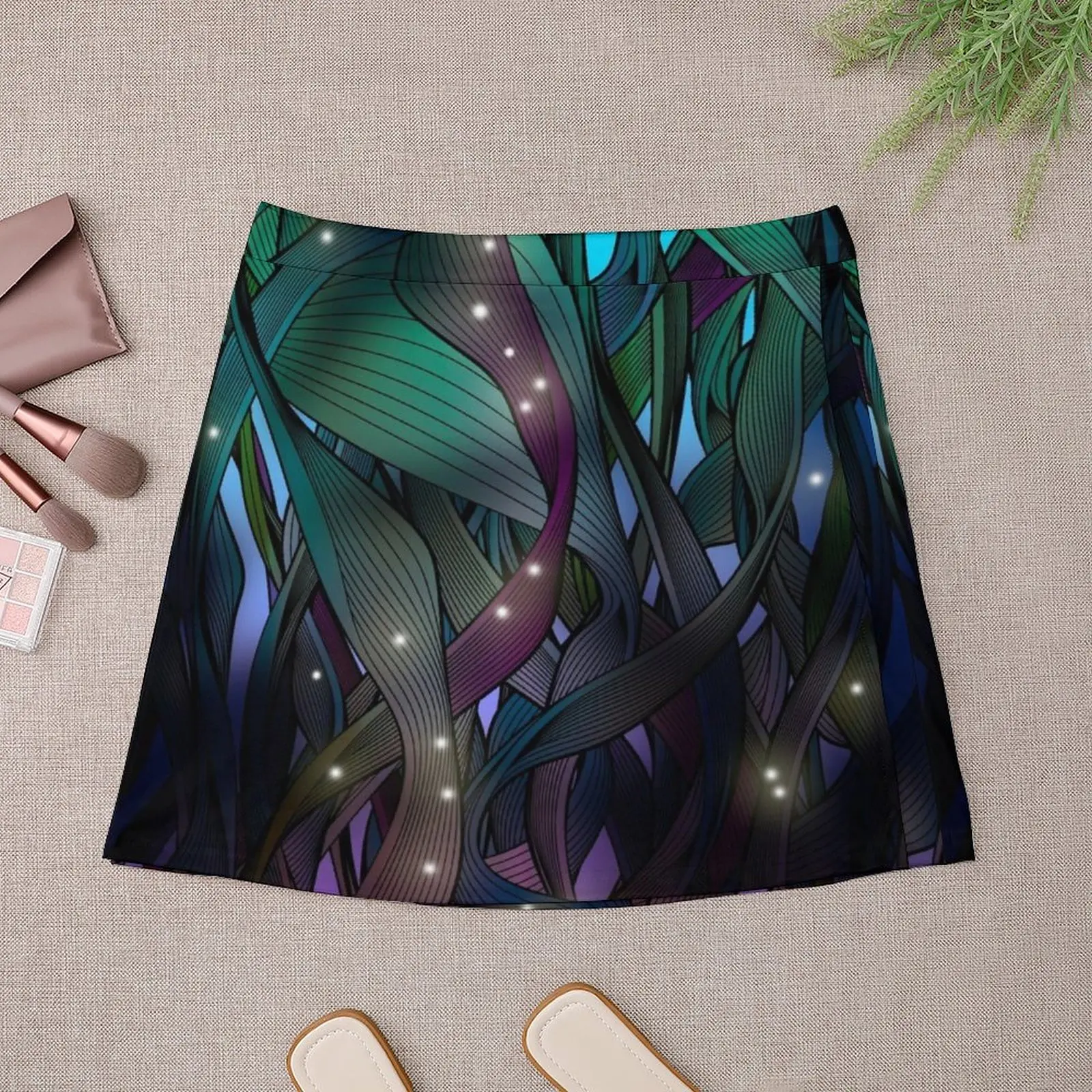 Nocturne (with Fireflies) Mini Skirt Miniskirt woman elegant social women's skirts skirt set
