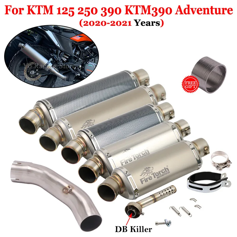 

For KTM250 KTM DUKE 250 390 KTM390 Adventure ADV 2020 2021 KTM125 2021 Motorcycle Exhaust System Middle Link Pipe Muffler Escape