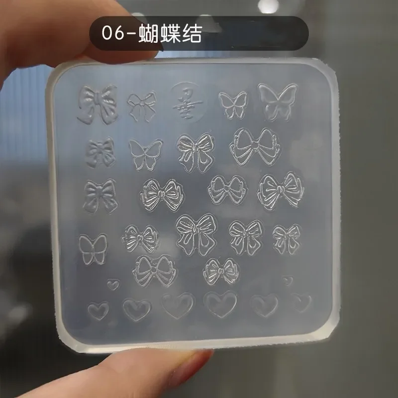1pc Relief Snowflake Sweater 3D Acrylic Mold  Silicone  Nail Art Decorations  Nails DIY Wing Nail Art Templates Rose Nails  Mold 5