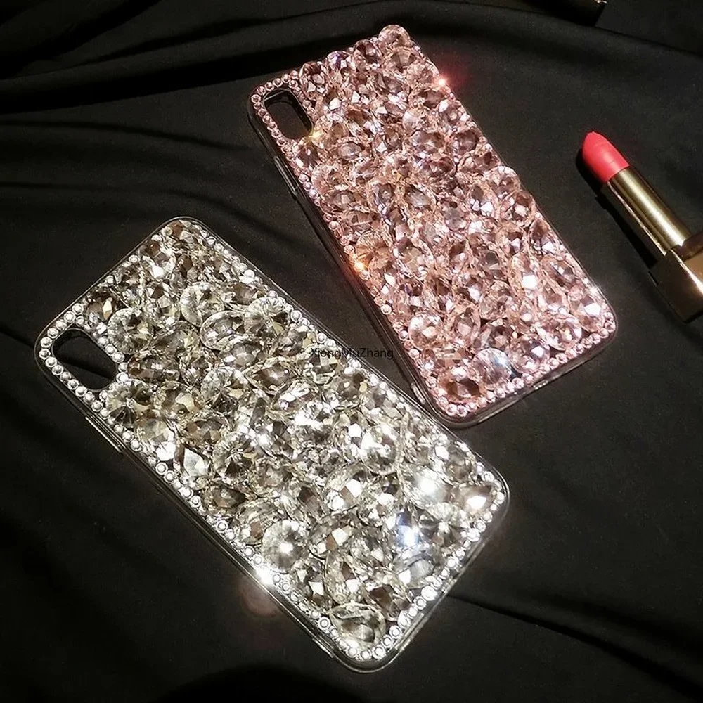 Luxury Bling Diamond Rhinestone Case for Xiaomi Redmi Note 12 Pro Note 11 Pro Plus Note 10 Pro for Redmi Note 11 4G 12 10 9 8 7