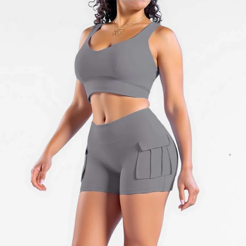 Ensemble Yoga Femme 2 Pièces : Brassière & Short