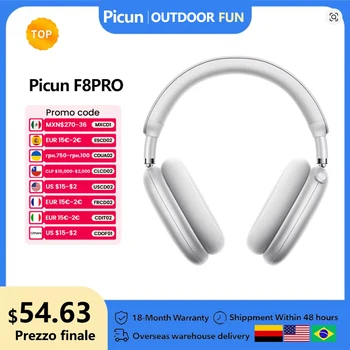 Picun F8 Pro ANC Wireless Headphones 3D Spatial Audio Head Tracking -52dB ANC HIFI Bluetooth Headset ENC HD Mic Low-Latency APP