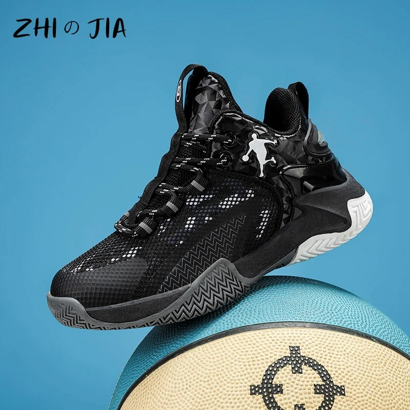 청소년 농구 신발 야외 미끄럼 방지 내구성 스포츠 신발 소년 패션 트렌드 신발 메쉬 통기성 운동화