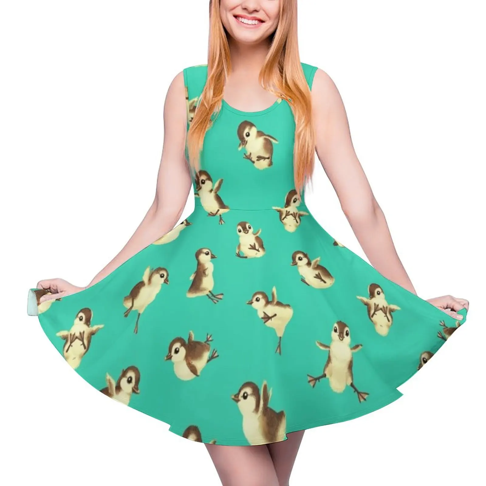 Airborne Baby Ducks Sleeveless Dress summer dress korean women Womens summer dresses