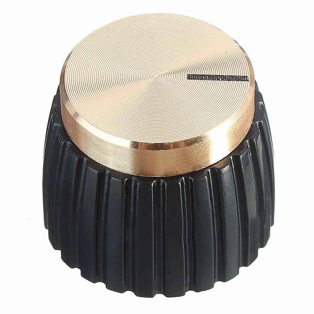 10X Amplificatore Per Chitarra Manopole Push-On Black + Gold Cap Per Amplificatore Marshall