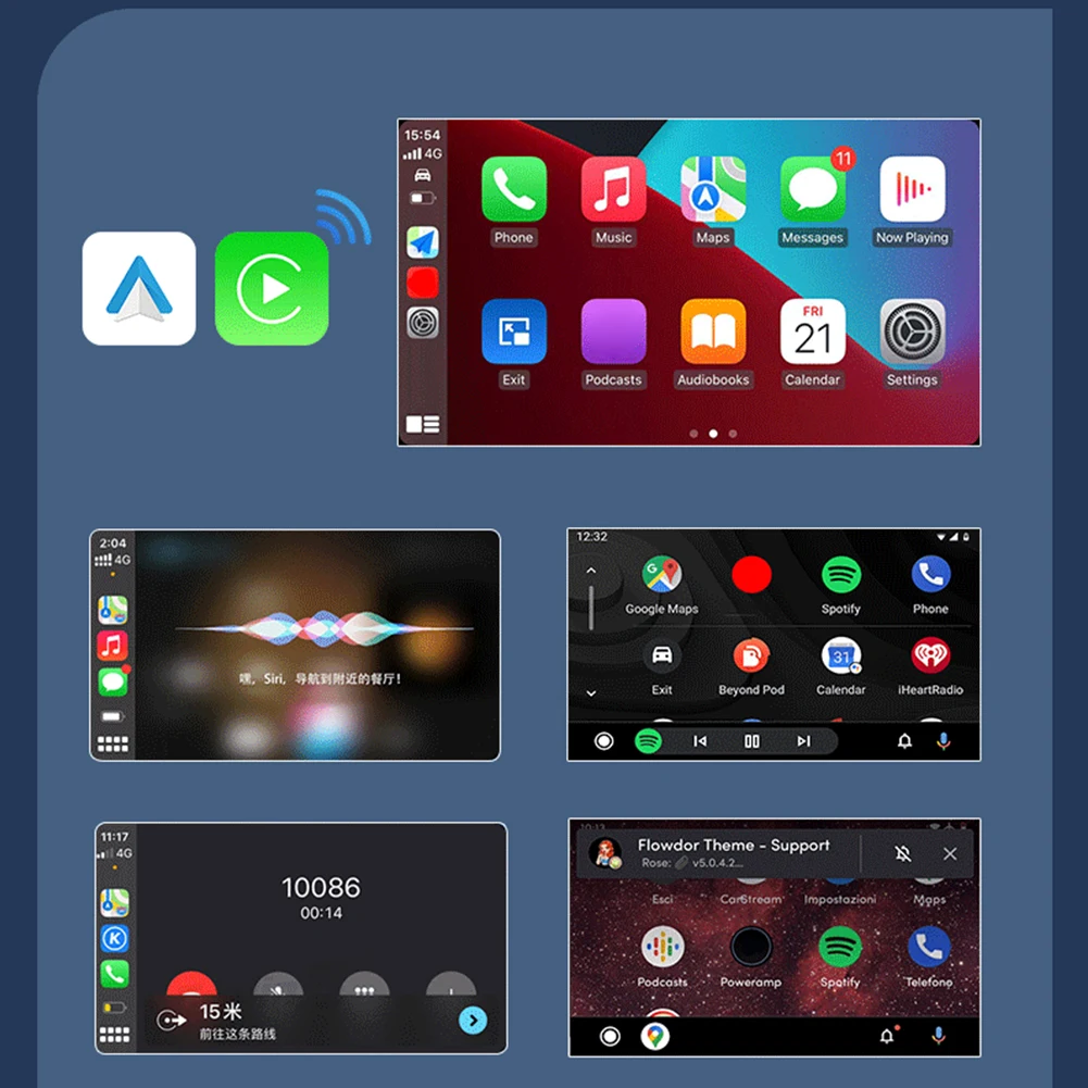 Wireless Carplay Android Auto Mini Adapter Bluetooth WiFi