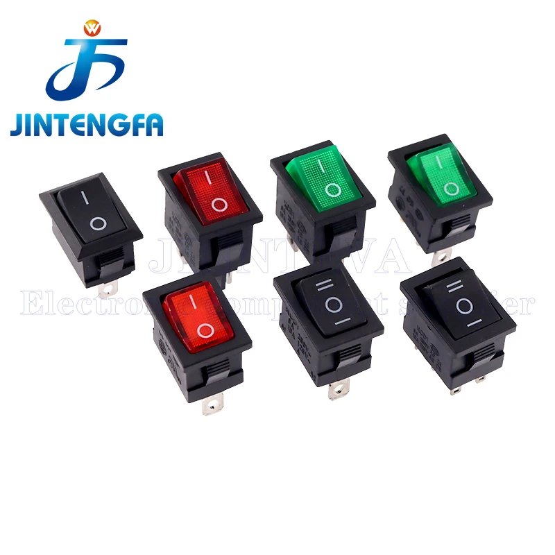 10PCS 15*21MM 2/3/4/6Pin Rocker Toggle Power Push Button Switch SPST 6A ...