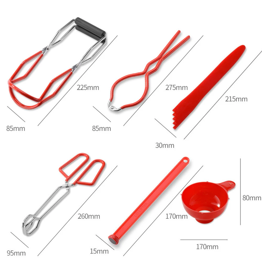 LMETJMA Canning Supplies Canning Kit Essential Canning Tools Set Included Canning Jar Lifter Canning Funnel Bubble Popper 2