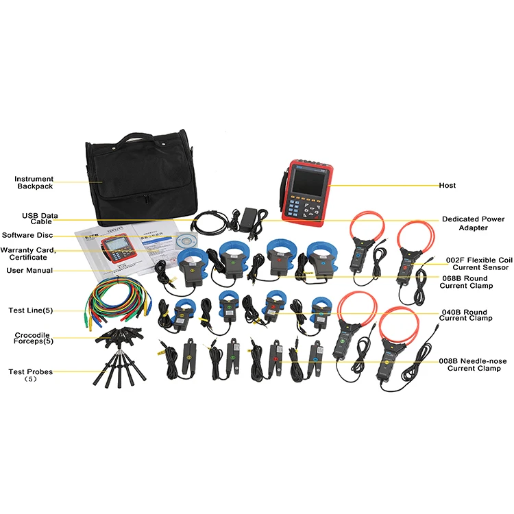 ETCR5000 Digital 3 Phase Power Analyzer Tester with the power quality analyzer p