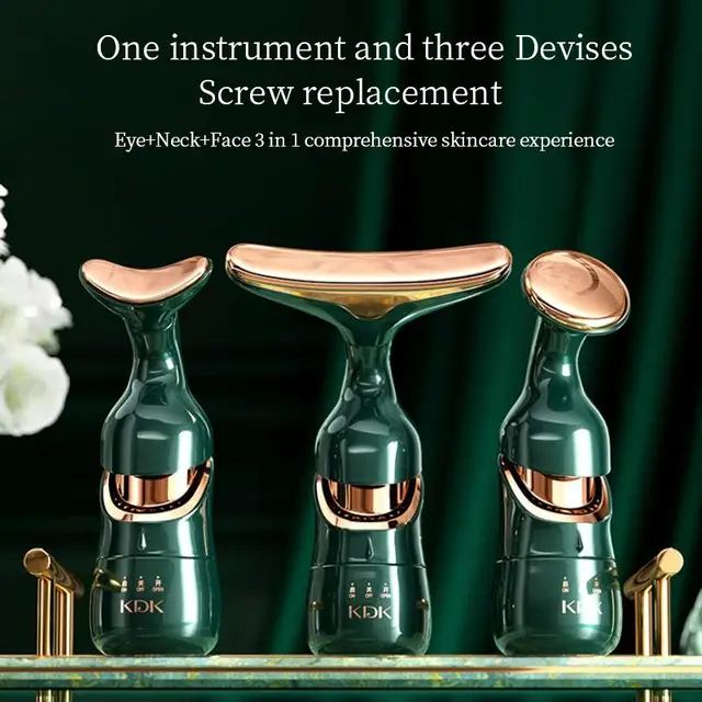 3 In1 Facial Machine All-Round Face Massager Neck Face Eye Lifting Massage Microcurrent Skin Rejuvenation Anti Wrinkle Skin Care 2