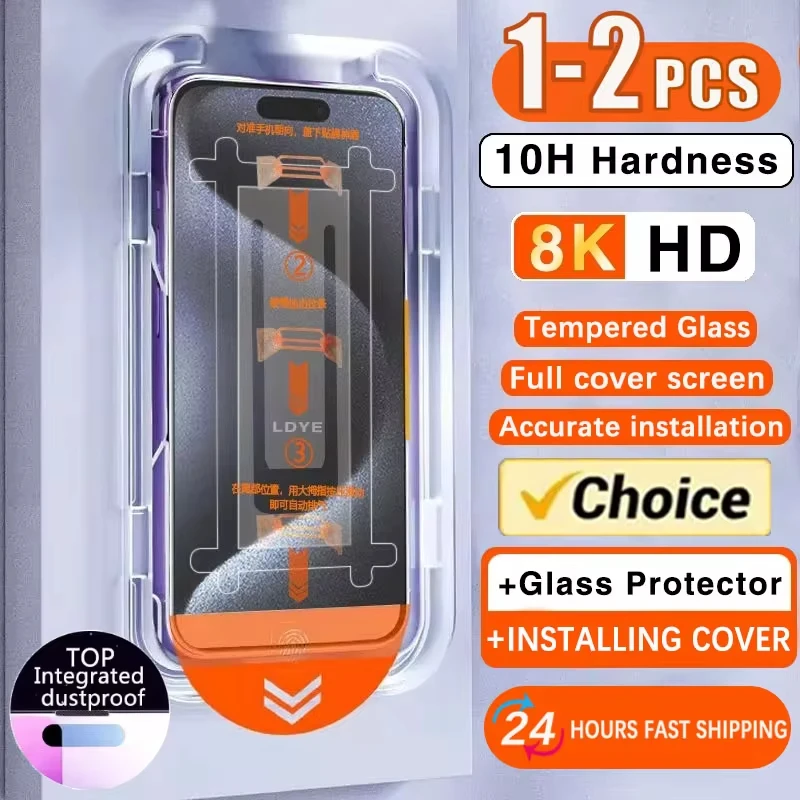 8K HD Staubfreie Installation Gehärtetes Glas Displayschutzfolie für Xiaomi Poco X6 Pro F7 X7 Pro X5 X4 M7 M6 M5S M4 M3 X3 F5 F6 C65