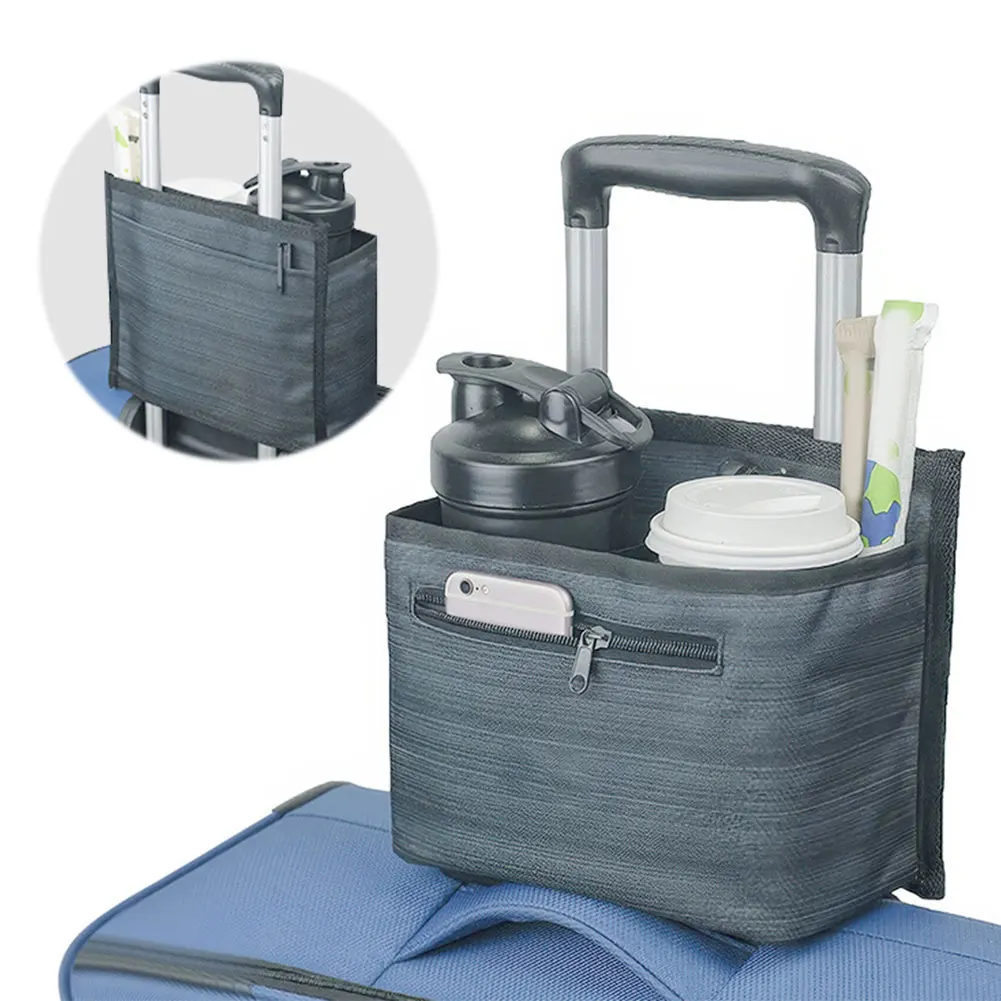 Oxford Cloth Travel Luggage Cup Holder with Multiple Pockets