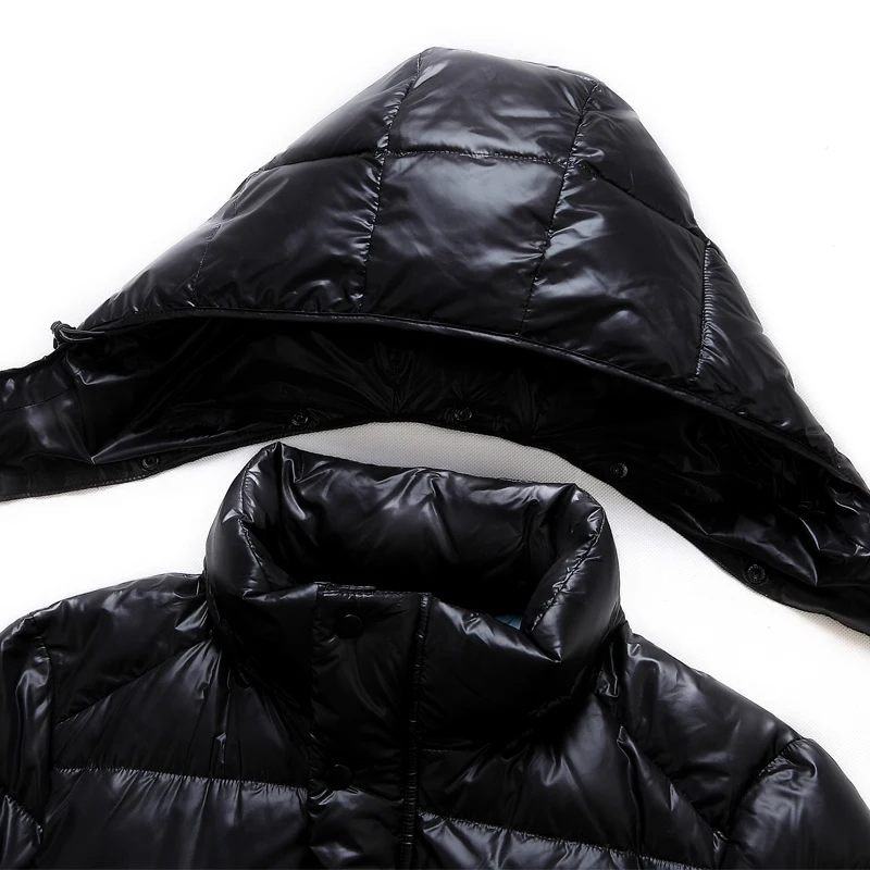 New Winter Men's Down Jacket Long Thicken Warm 90% White Duck Down Coat Men Winter Puffer Jacket Hooded Parka Black Outwear