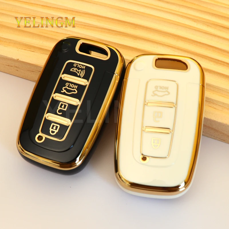 Premium 3/4 Button Car Key Case Cover – Elegant Protection for Your Vehicle's Key Fob